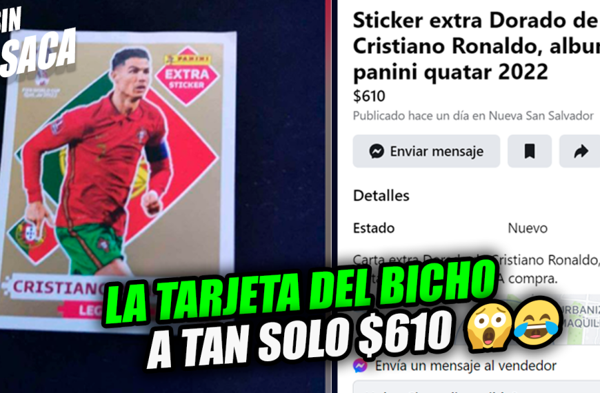 Venden tarjeta de CR7 para álbum del mundial de Qatar a 610 dólares