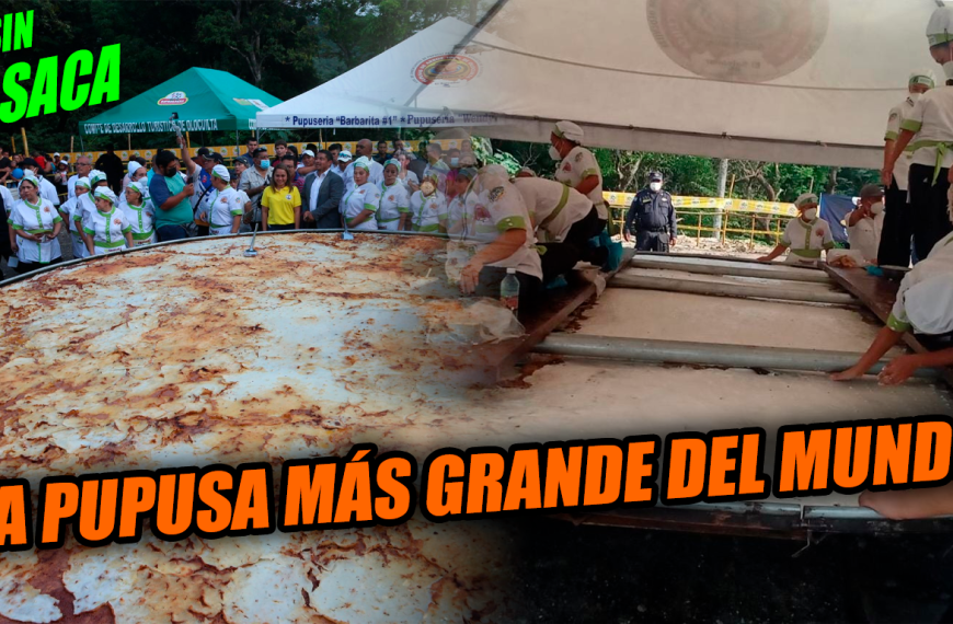 Así se elaboró en Olocuilta la pupusa más grande de la historia