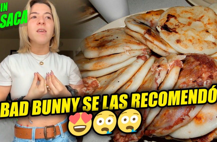 Bailarina de Bad Bunny quedó encantada al probar las pupusas