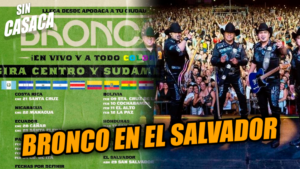 Anuncian concierto de Grupo Bronco en El Salvador