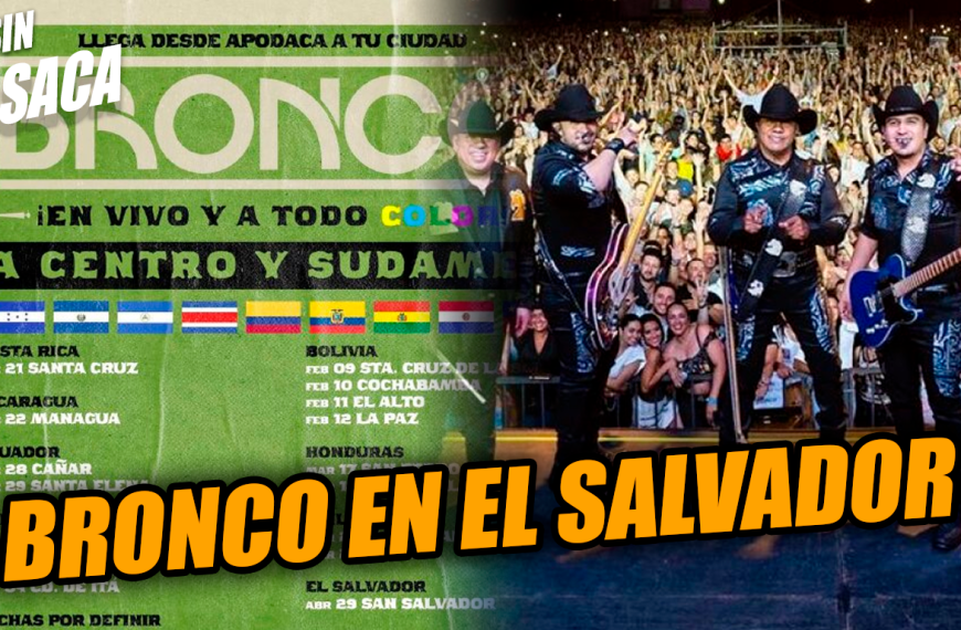 Anuncian concierto de Grupo Bronco en El Salvador