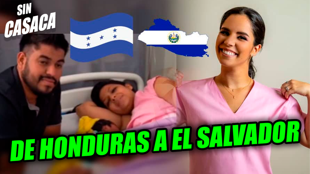 Familia hondureña se vino a El Salvador para tener acá a su…