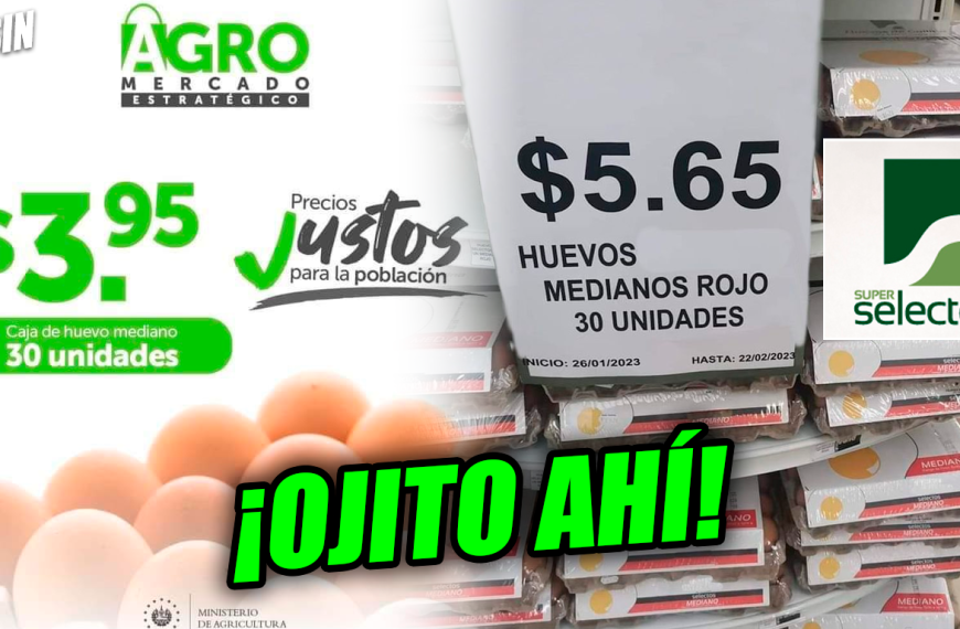 Agromercados dan el cartón de huevos a $3.95; mientras que el Selectos lo está dando casi a…