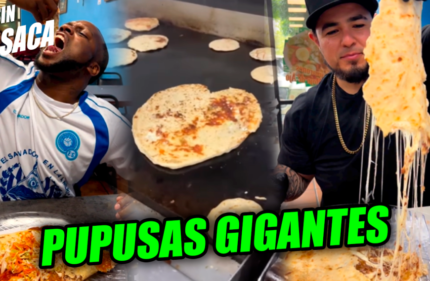 Restaurante de salvadoreños se vuelve famoso en California por ofrecer pupusas gigantes