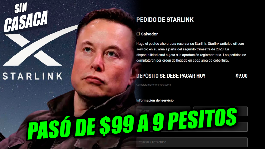 Internet de Elon Musk se puede reservar a tan solo 9 dólares…