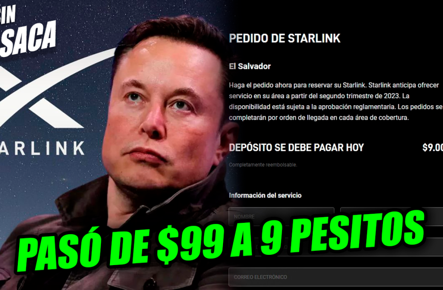 Internet de Elon Musk se puede reservar a tan solo 9 dólares en El Salvador