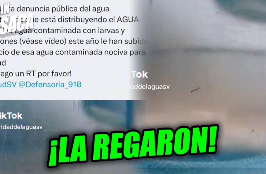 Salvadoreña encontró larvas en un garrafón de Agua Cristal