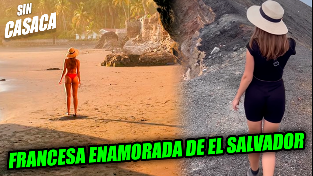 Hermosa francesa está en El Salvador y disfruta de las encantadoras playas…