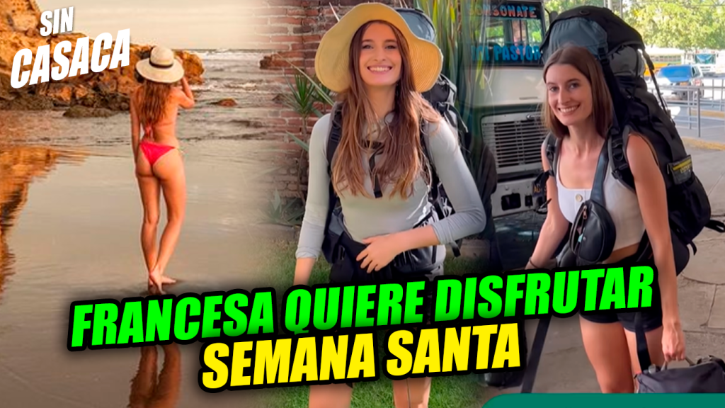 Hermosa modelo francesa viajó hasta El Salvador para disfrutar Semana Santa en…