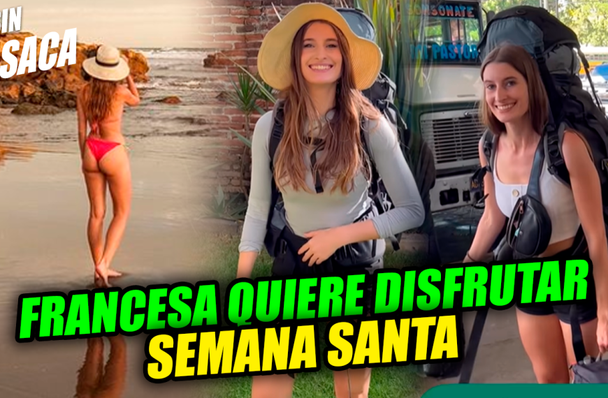 Hermosa modelo francesa viajó hasta El Salvador para disfrutar Semana Santa en el pulgarcito