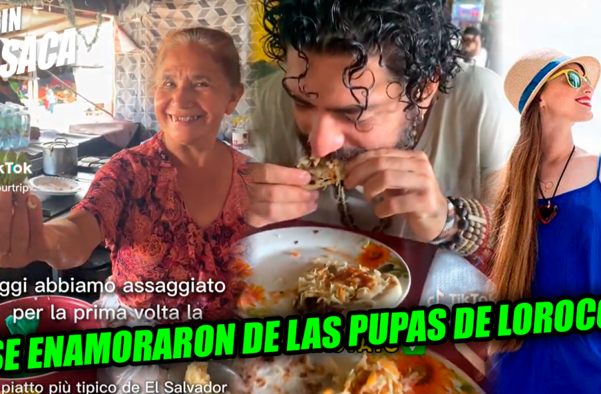 Turistas italianos probaron por primera vez las pupusas de loroco y quedaron completamente enamorados