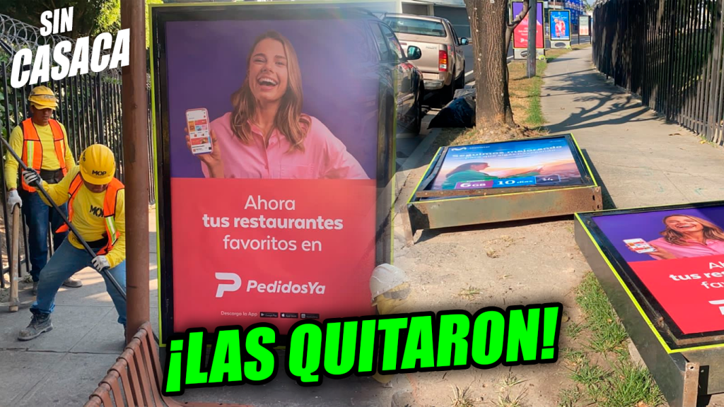 Retiran publicidad que obstruye la visibilidad en paradas de buses