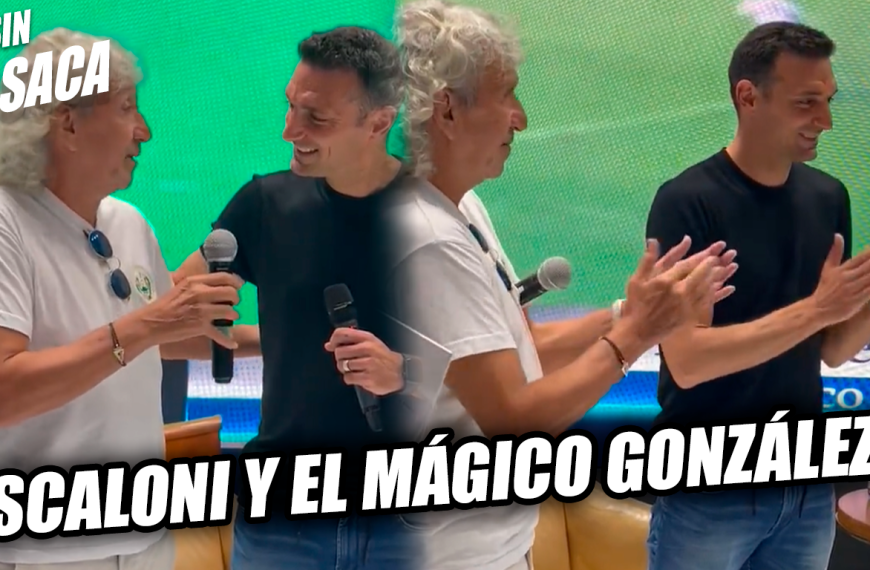 Así fue el encuentro del Campeón del Mundo Lionel Scaloni y el Mágico González