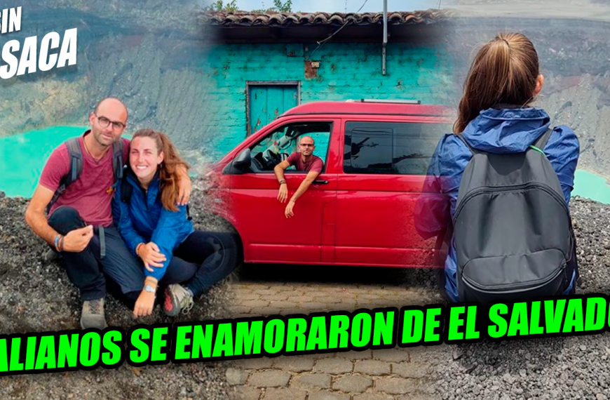 Pareja italiana viajó de Alaska a El Salvador en su camioneta para hacer turismo y escalar algunos…