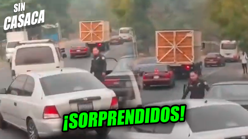 Policía a bordo de otro vehículo sorprendió a conductor y motociclista que…