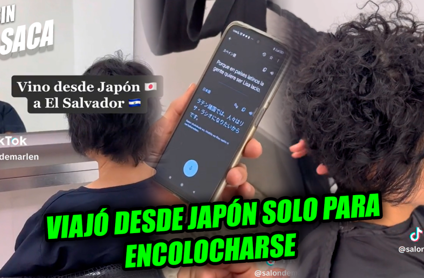 Japonesa decidió venirse a El Salvador solo para cambiar el look de su cabello liso a colocho