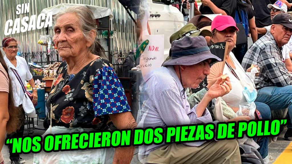 Oposición obliga a que ancianos marchen bajo el sol y no reciben…