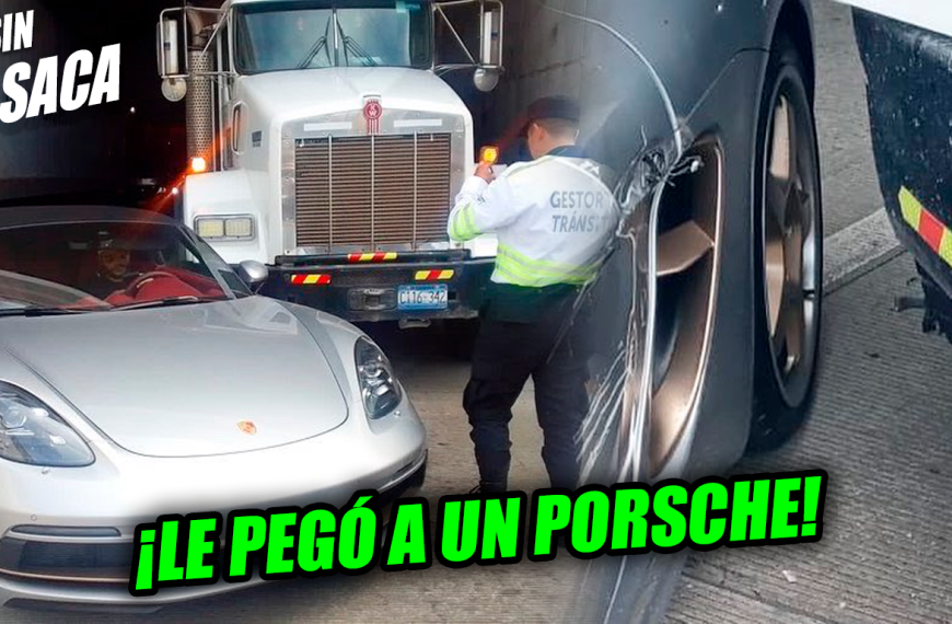 Rastra le pegó a un lujoso Porsche sobre el redondel Masferrer y fue sujeto de burla en…