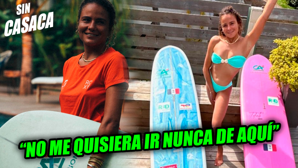 Surfista francesa asegura que ama las playas y olas de El Salvador