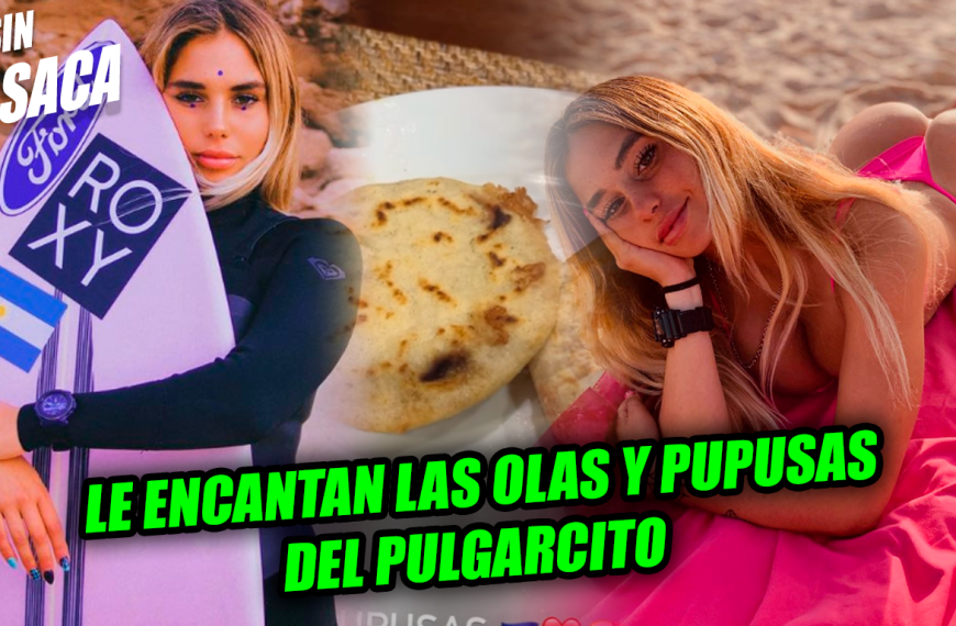 Surfista y modelo argentina asegura estar enamorada de las playas y pupusas de El Salvador