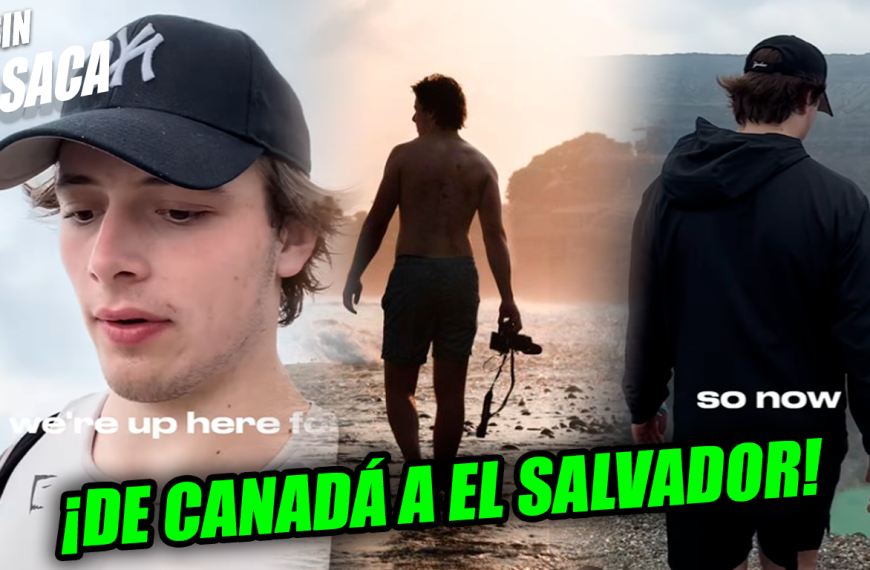 Youtuber e influencer canadiense se dejó venir a El Salvador para visitar las playas y montañas del…