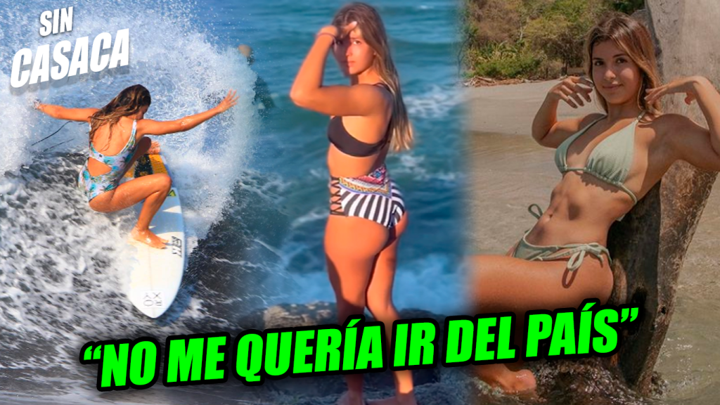 Surfista venezolana quedó impresionada con las olas del pulgarcito