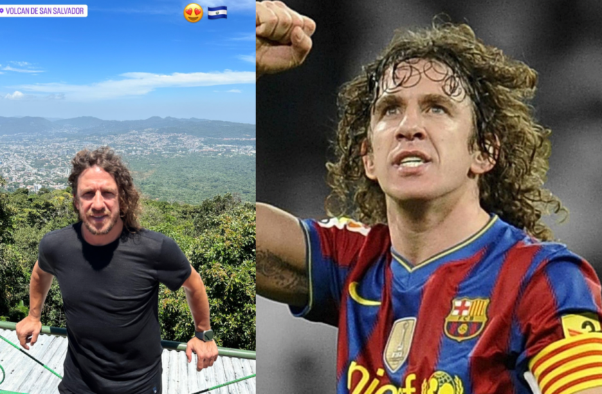 La ex leyenda del Barcelona Carles Puyol disfruta a lo grande del turismo de El Salvador