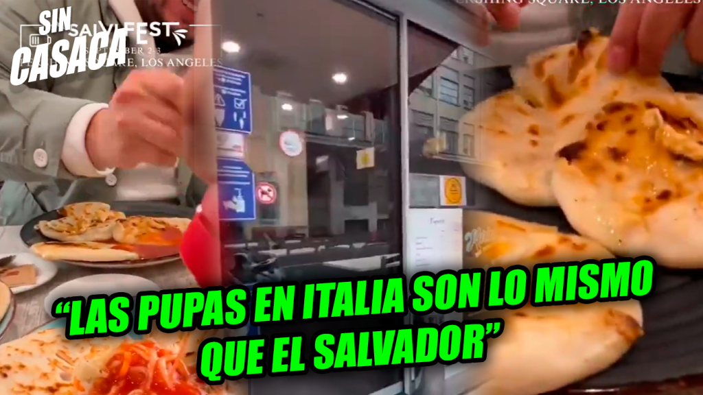 Turista se encuentra un local de pupusas en las calles de Milan…