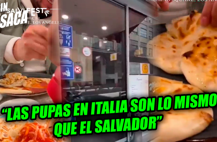 Turista se encuentra un local de pupusas en las calles de Milan y afirma que son iguales…