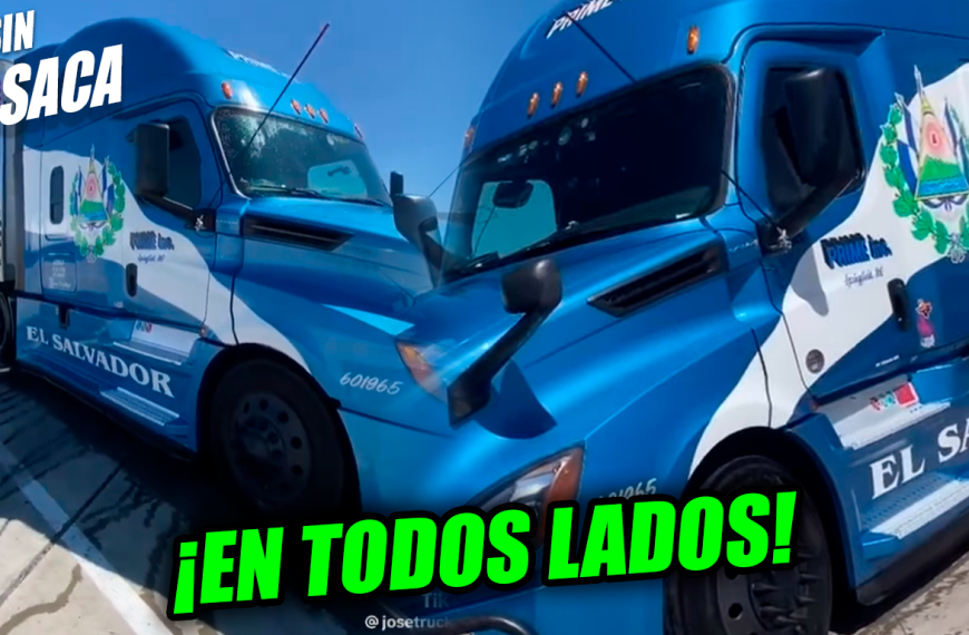 Camionero cuscatleco no se olvida de su país y pinta su trailer en Estados Unidos con la…