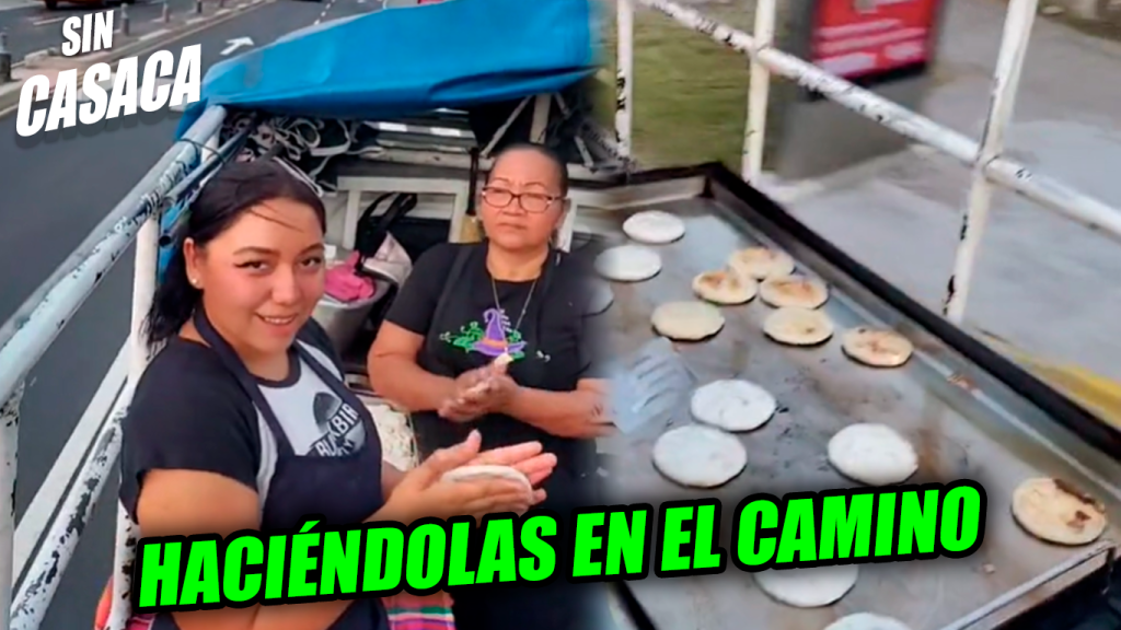 Estas son las congas pupusas, una pupusería móvil en San Salvador