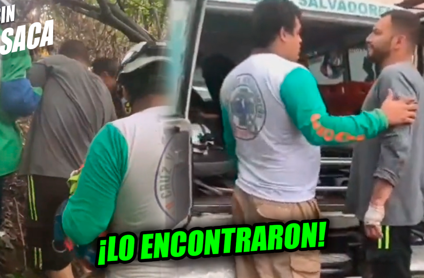 Hombre que estuvo perdido 15 días en una quebrada de San Salvador ya…