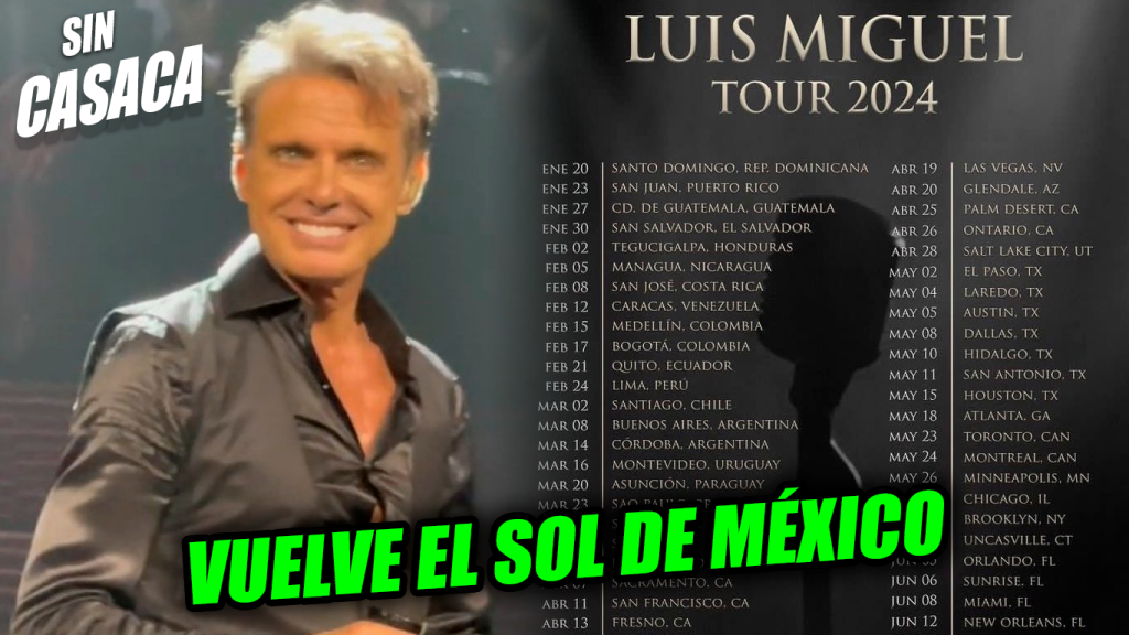 Luis Miguel volverá a El Salvador en su tour 2024