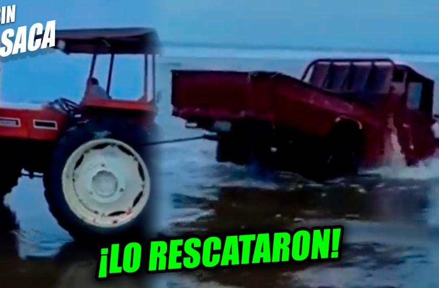 Pick-up que fue arrastrado por el mar ya fue recuperado