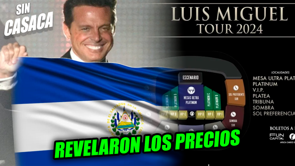 Entradas para el concierto de Luis Miguel costarán hasta $285 más cargo…