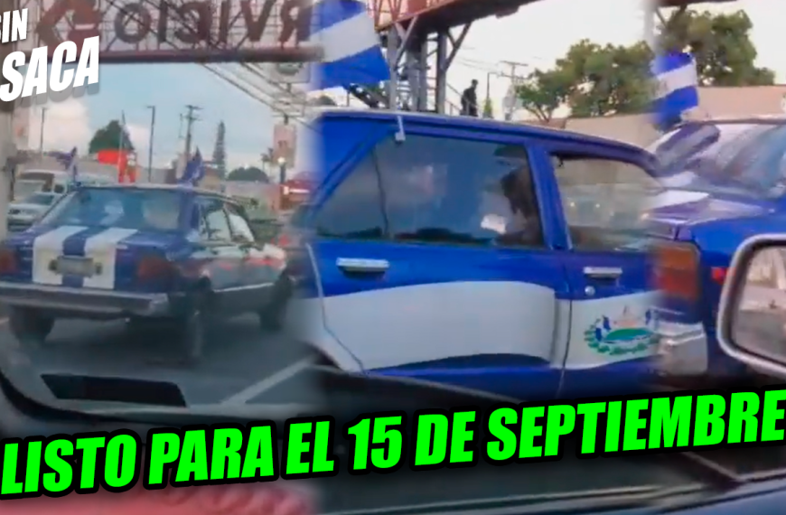 Automovilista se vuelve viral por pintar su carro con la bandera de El Salvador