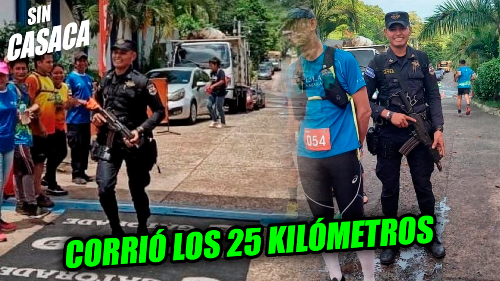 Agente de la PNC se viraliza por correr con su uniforme una…