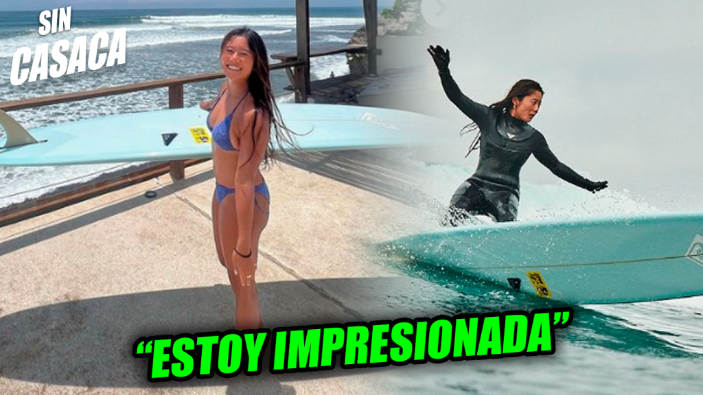 Reconocida surfista japonesa confiesa su amor por las playas de El Salvador