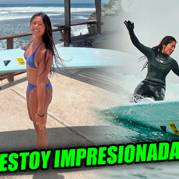 Reconocida surfista japonesa confiesa su amor por las playas de El Salvador