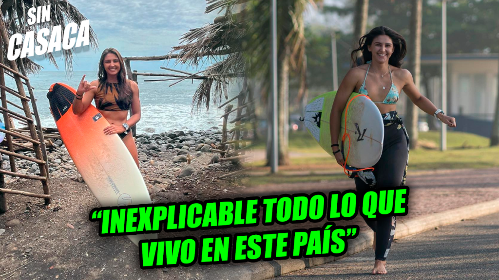 Surfista viajó desde Brasil a El Salvador para conocer las encantadoras olas…