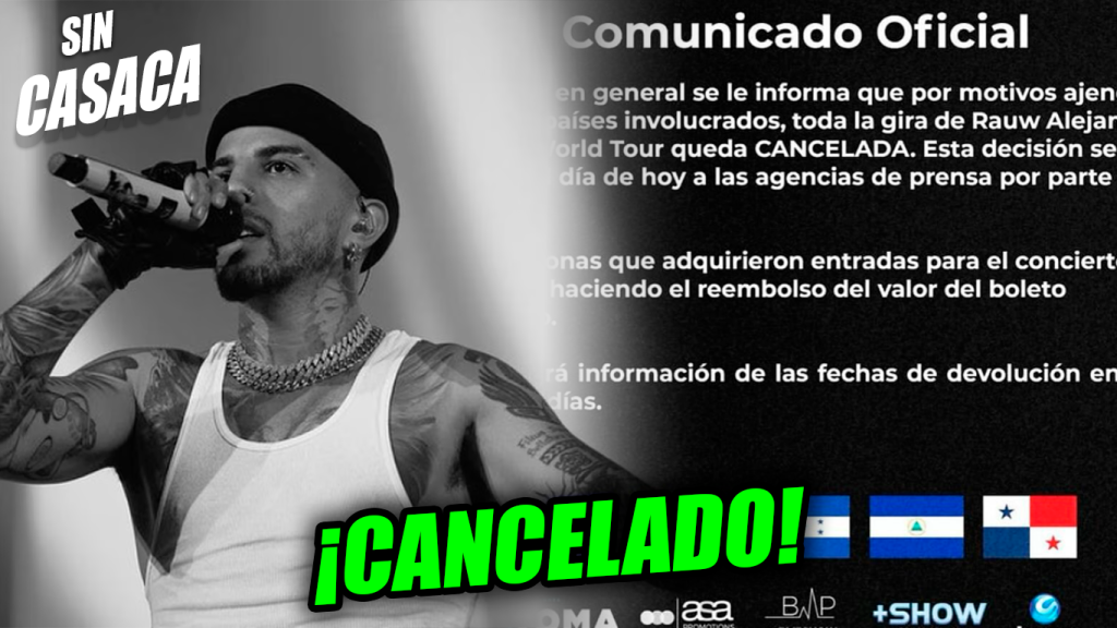 Cancelan concierto de Rauw Alejandro en El Salvador