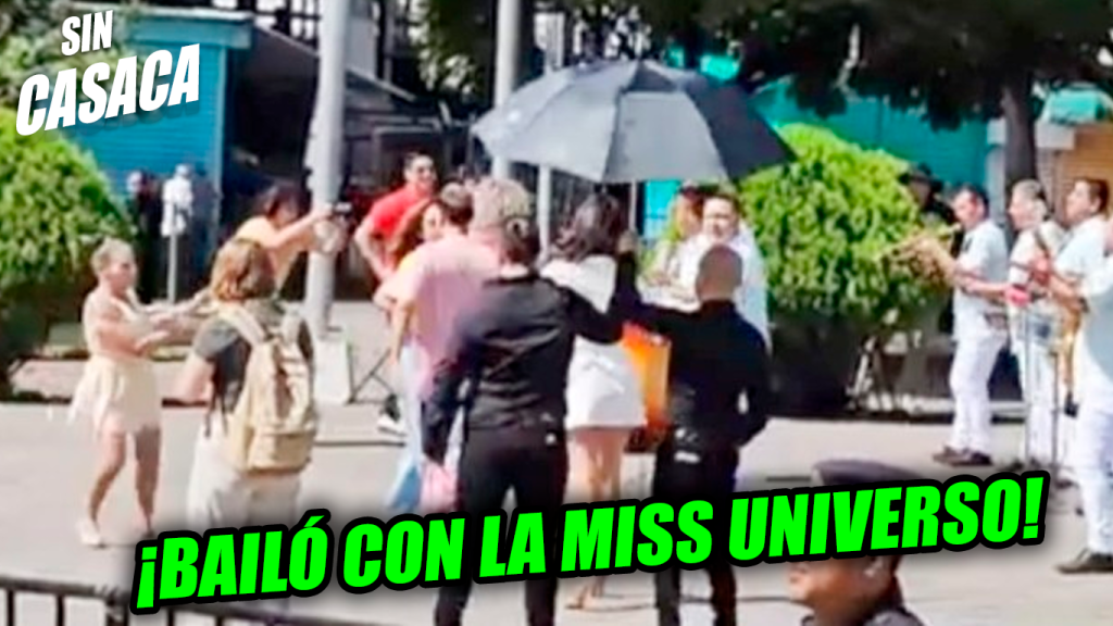 Yajaira bailó con la Miss Universo en pleno parque Libertad