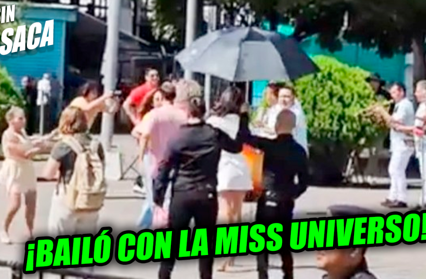 Yajaira bailó con la Miss Universo en pleno parque Libertad