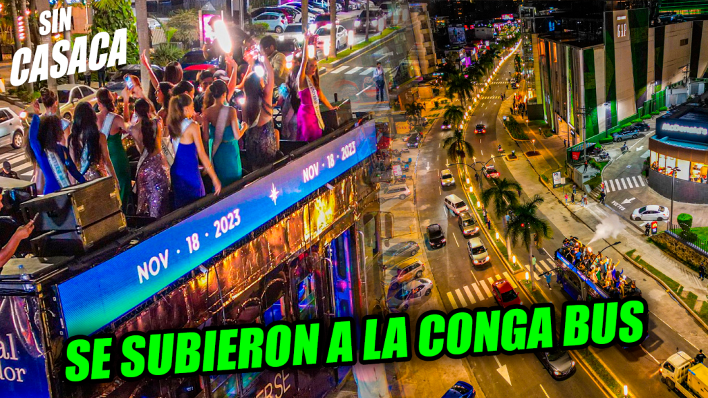 Misses pasan una espectacular noche a bordo de la famosa «Conga Bus»