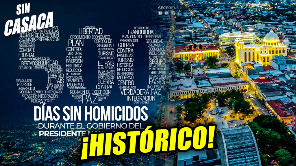 ¡Histórico! El Salvador llega a los 500 días sin homicidios